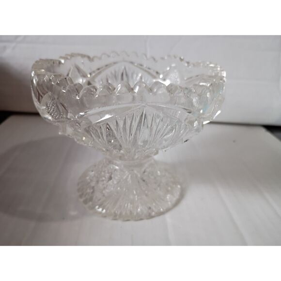 Imperial Glass NUCUT line #212 c1912 EAPG Compote Candy Decorative Bowl - Picture 1 of 6